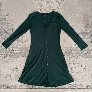 Ribbed 3/4 sleeve mini